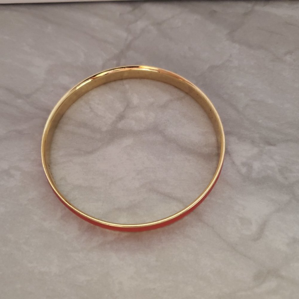 💖 Vintage Y2k 00s 2000's J. Crew Bright Red Skinny Bangle 💖 - Picture 12 of 13